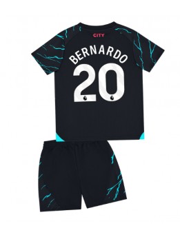 Manchester City Bernardo Silva #20 Ausweichtrikot für Kinder 2023-24 Kurzarm (+ Kurze Hosen)